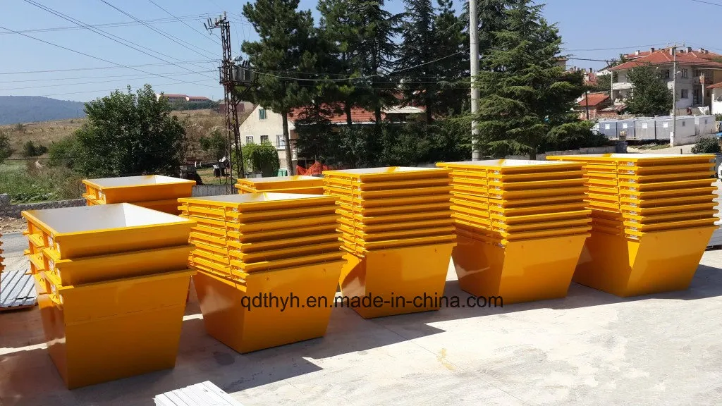 5cbm Stackable Square Steel Advertising Garbage Waste Skip Bin