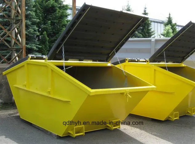 5cbm Stackable Square Steel Advertising Garbage Waste Skip Bin