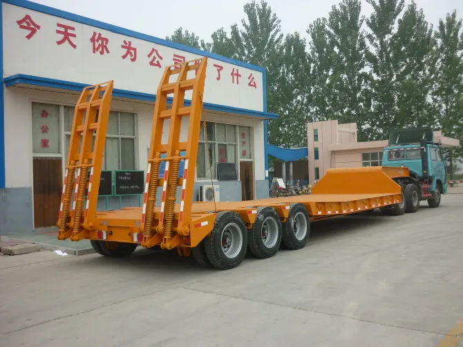60tons Lowbed Semi-Trailer 4 Axles
