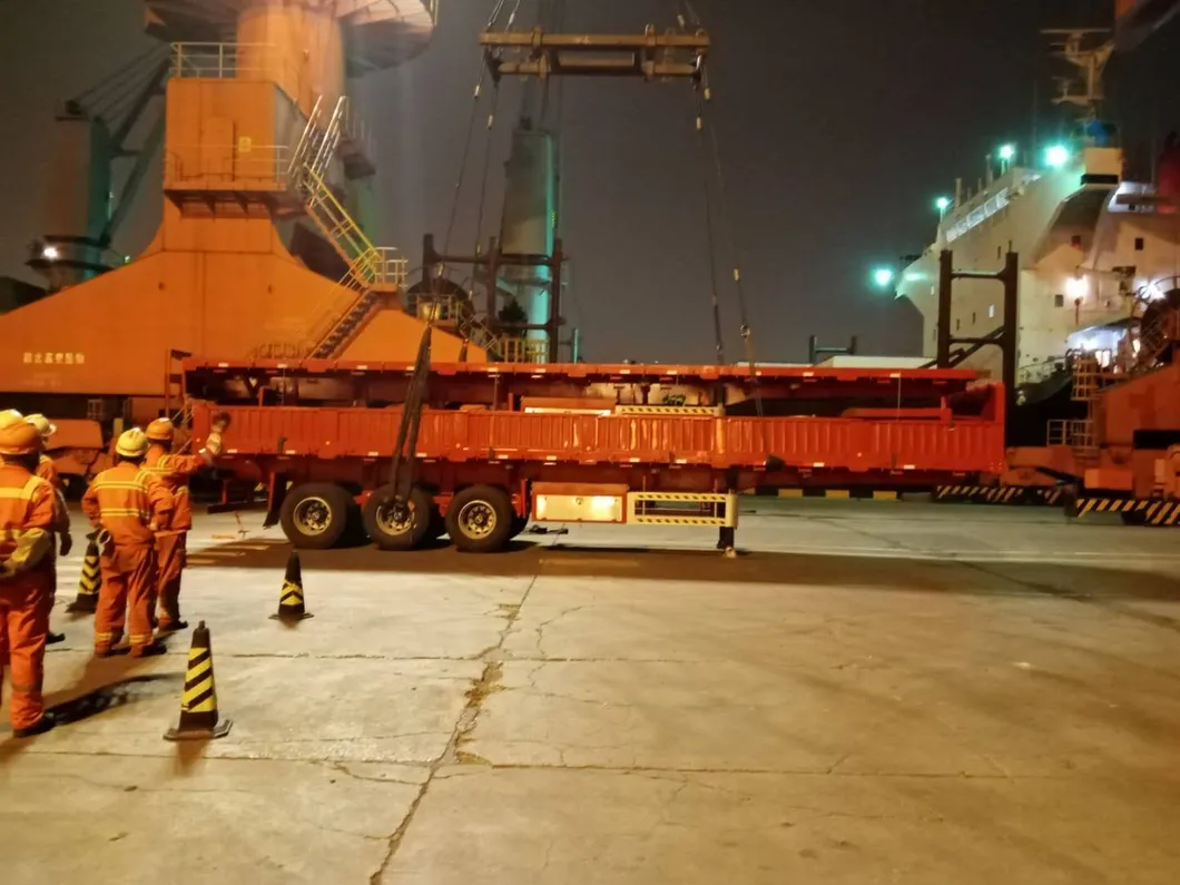 60tons Lowbed Semi-Trailer 4 Axles