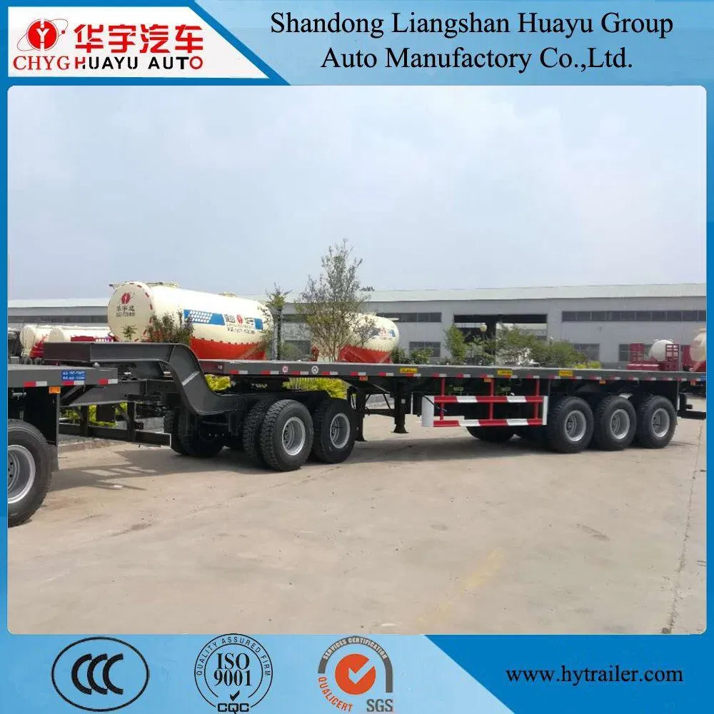 7000 -8000mm Chinese Flatbed Full Trailer