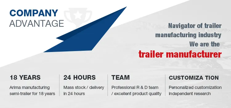7000-8000mm Good Quality Flatbed Full Trailer