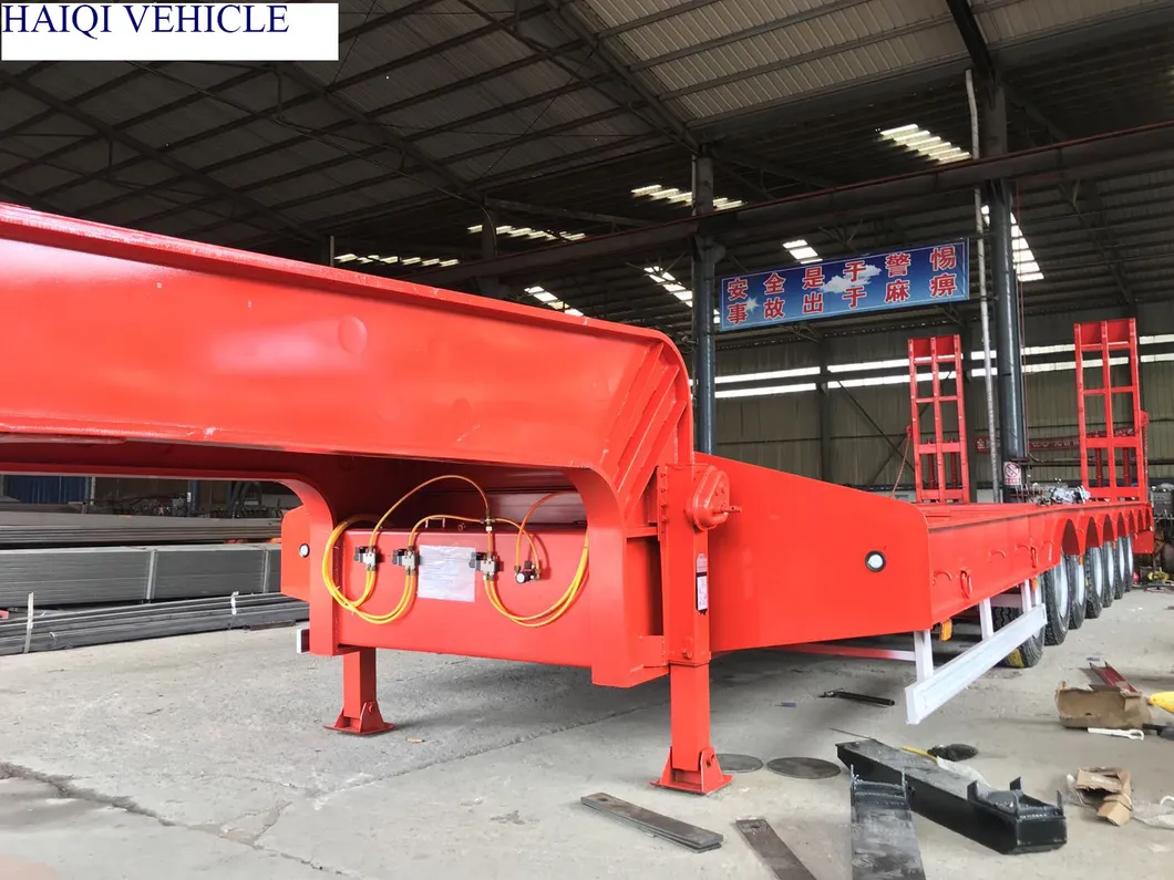 70ton/80ton/90ton/100ton Lines Low Bed Semi Trailer with Good Payload