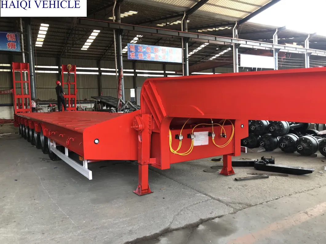 70ton/80ton/90ton/100ton Lines Low Bed Semi Trailer with Good Payload