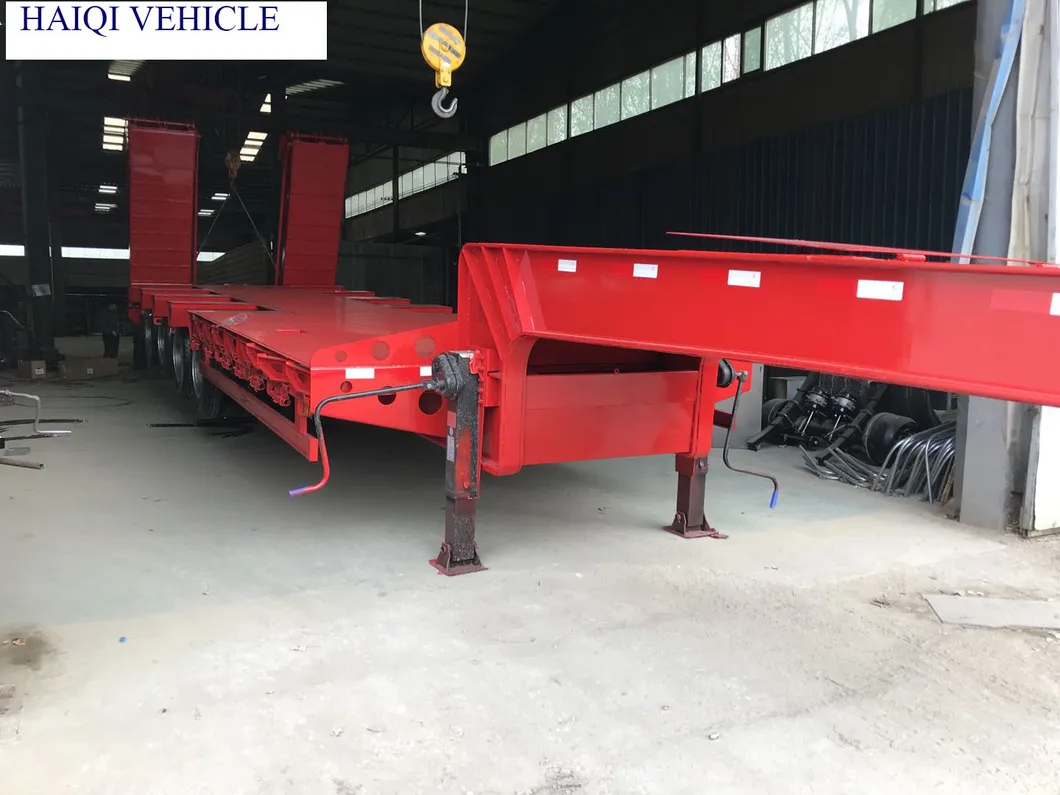 70ton/80ton/90ton/100ton Lines Low Bed Semi Trailer with Good Payload