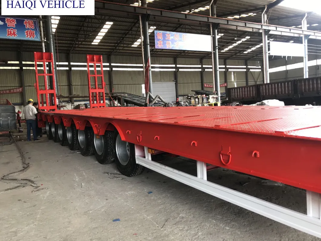 70ton/80ton/90ton/100ton Lines Low Bed Semi Trailer with Good Payload