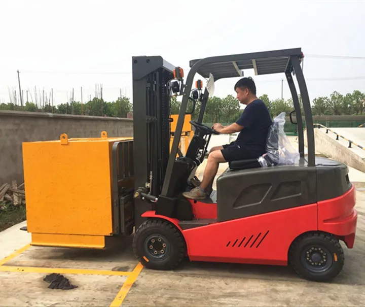 AC Curtis Controller 2ton 2.5ton Loading Weight Electric Forklift with Paper Rolls Clamp/Bales Clamp