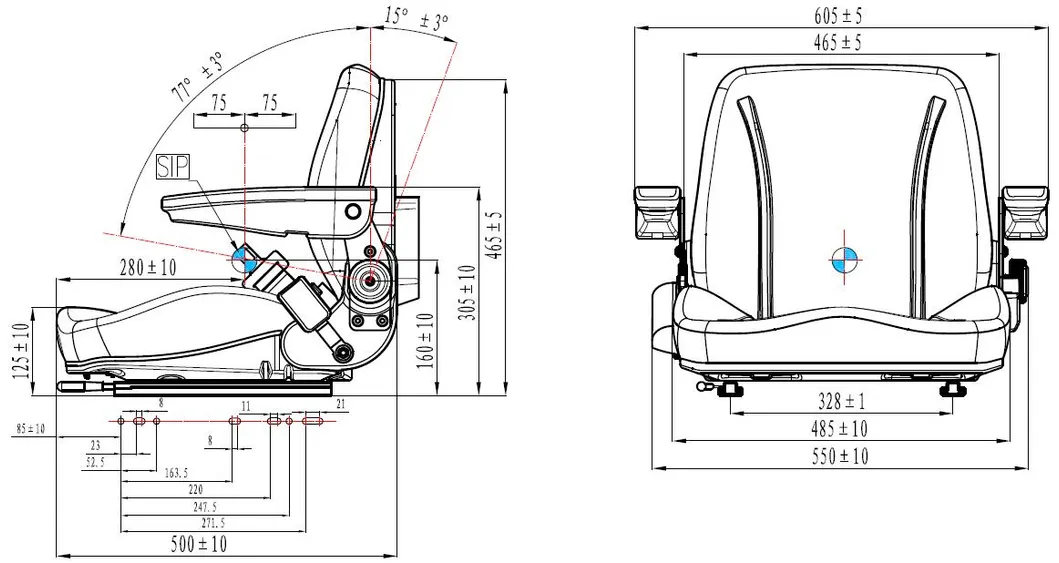 Adjustable PVC Linde Seat & Forklift Seat