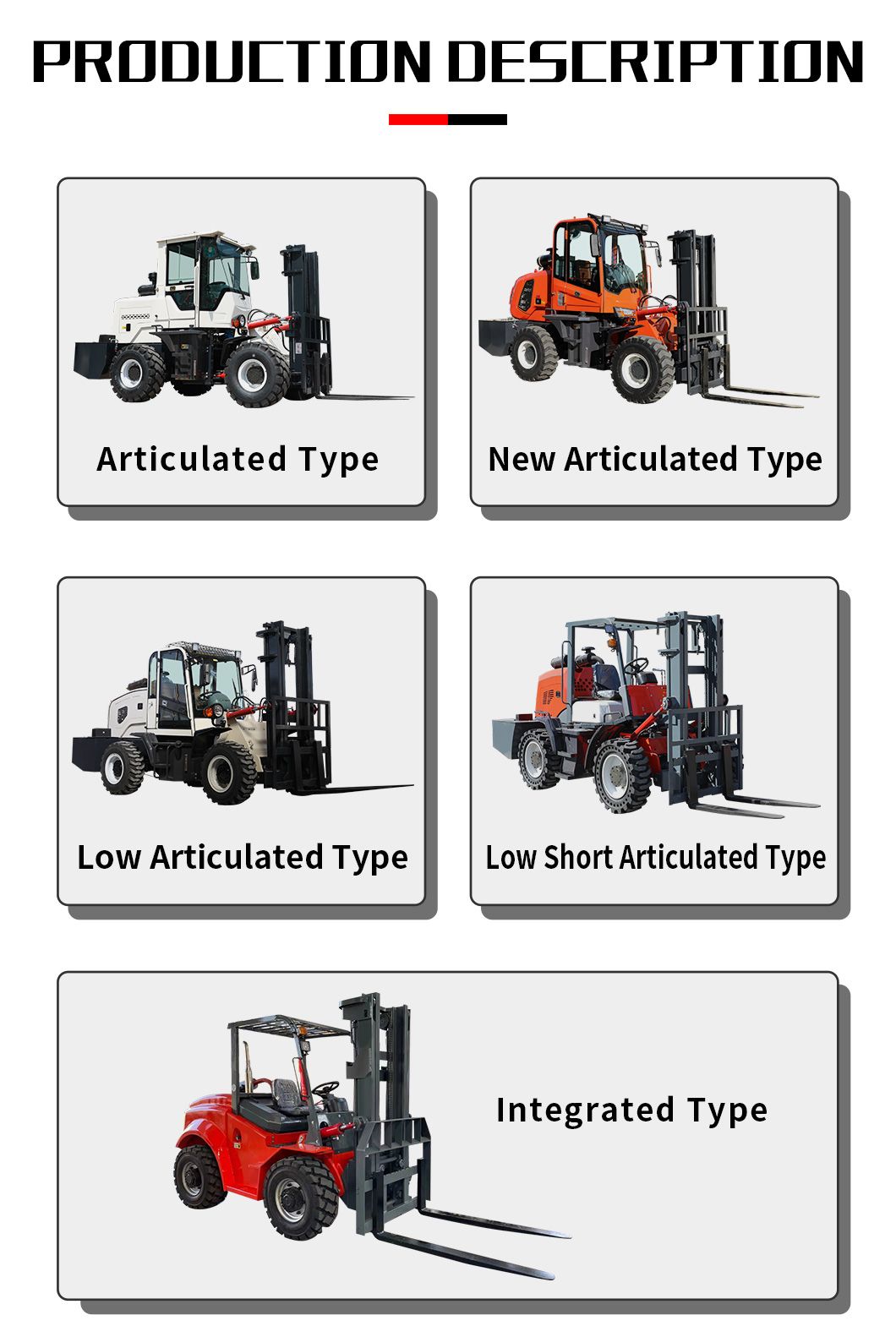All Terrain 4X4 Mini Foklift Diesel Forklift Truck with Sideshift