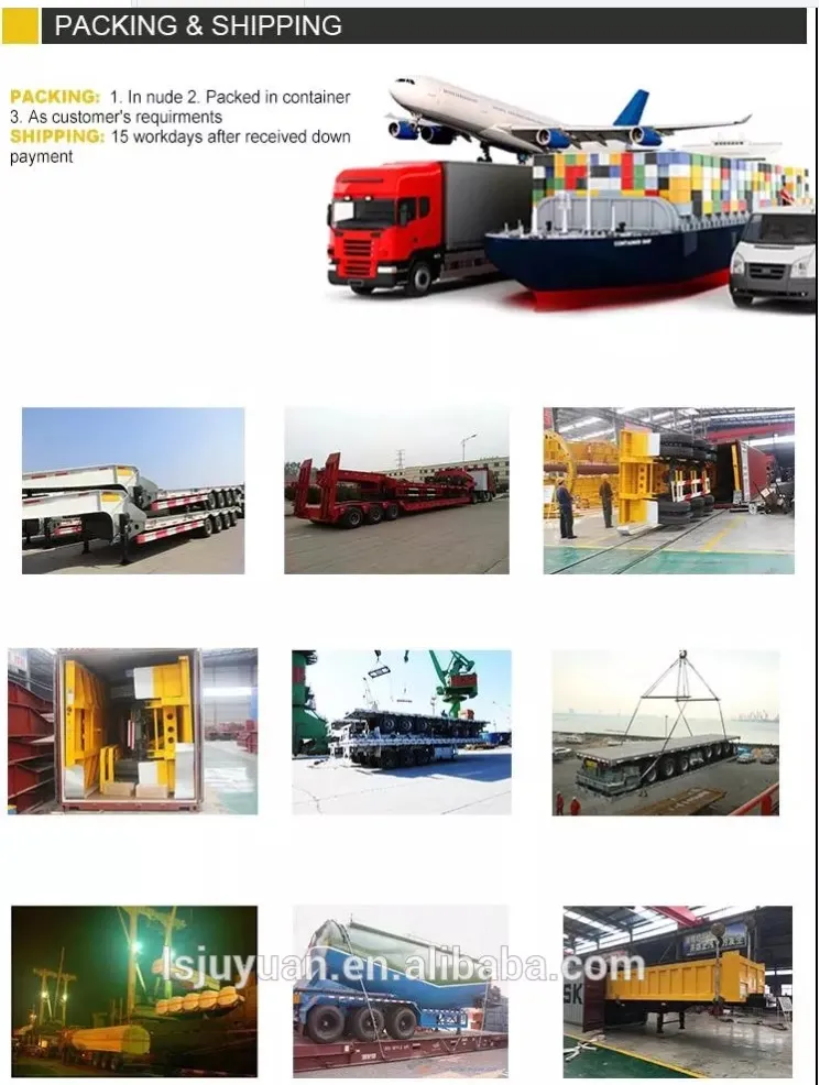 Aotong 20FT 40FT 44FT 45FT Flatbed Semi Truck Trailer Flat Bed Semi Trailers Shipping Container Flat Bed Skeleton Truck Trailers