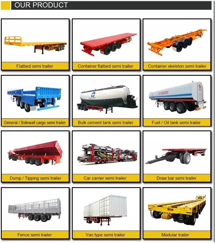Aotong 20FT 40FT 44FT 45FT Flatbed Semi Truck Trailer Flat Bed Semi Trailers Shipping Container Flat Bed Skeleton Truck Trailers