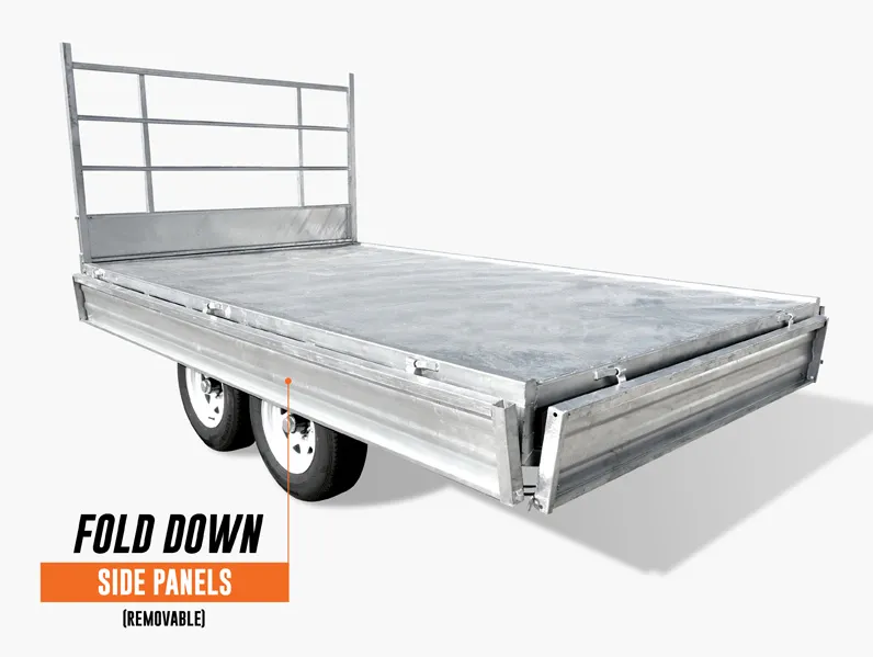 12X7 Flat Bed Utility Farm Trailer