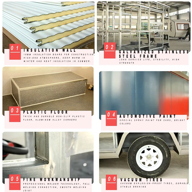 Australian Pop Hot Sales Mobile Street Kitchen Food Trailer