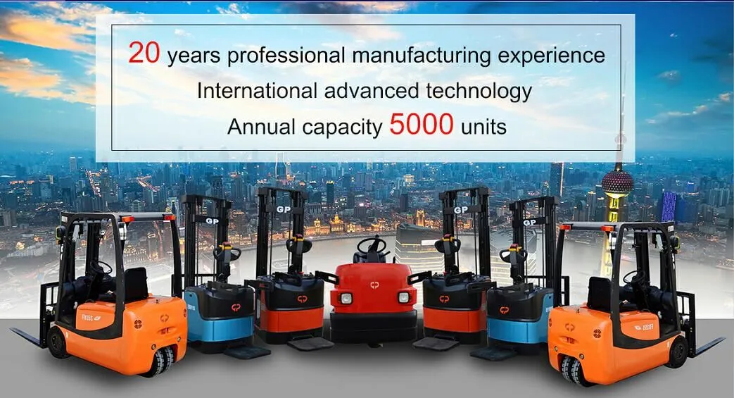 China Ce Approved Gp Forklift Truck 2t Battery Operated AC Power Electric Standard Stacker Curtis Controller Lifting Height 4000mm