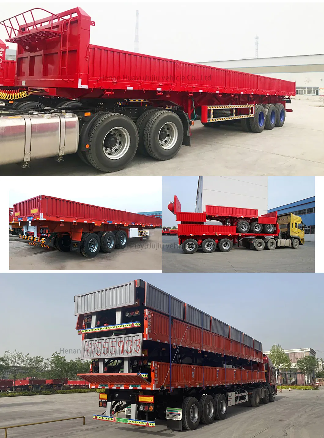 China Manufacture Rear/Side Dump Tipper Semi Truck Trailer