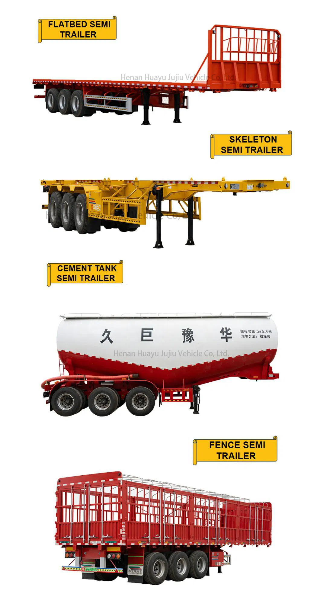China Manufacture Rear/Side Dump Tipper Semi Truck Trailer