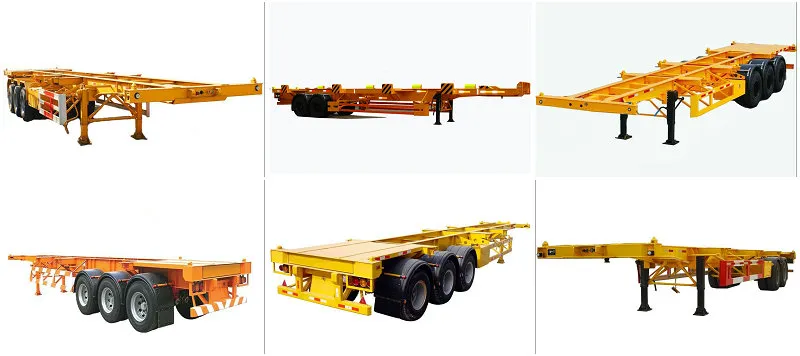 China Manufacturer 20ft/40ft Flat Bed Container Semi Trailer