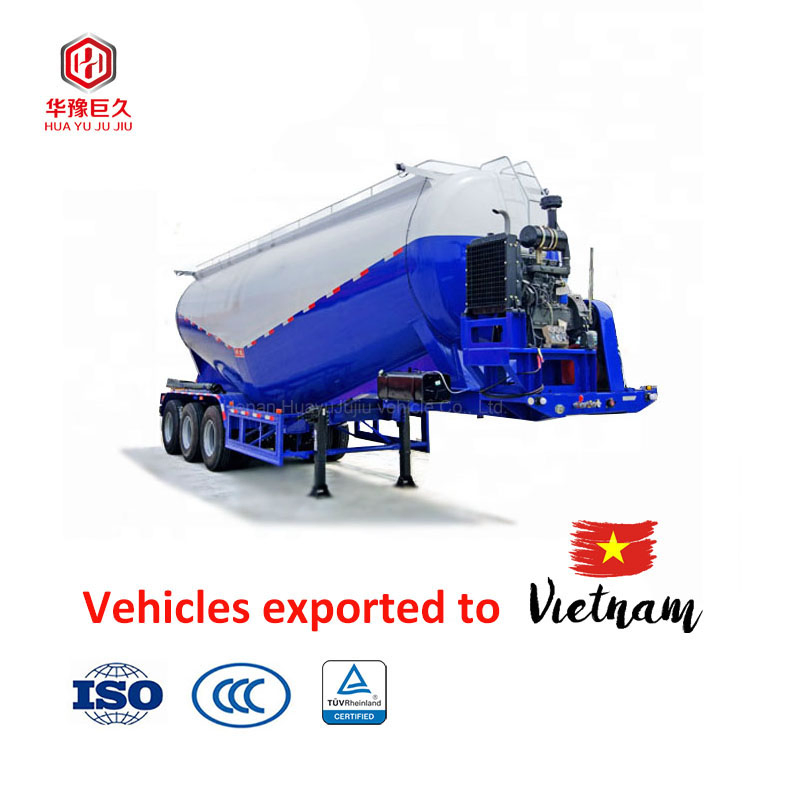 China Trailer Manufacturer, Bulk Powder Material Tanker Semi Truck Trailer
