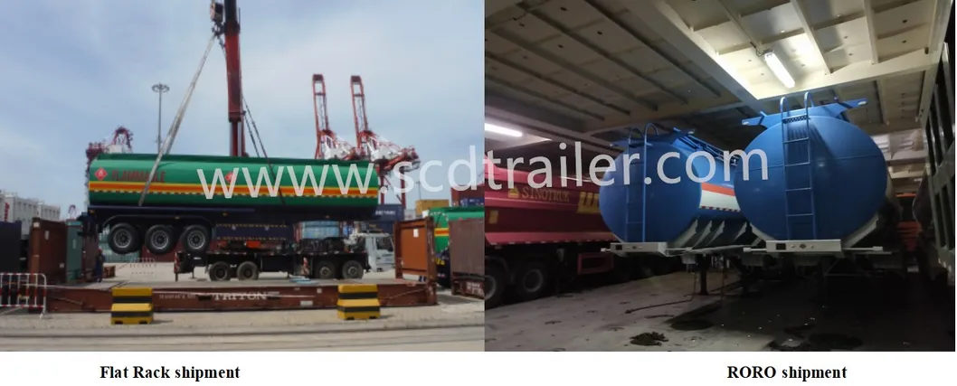 Chinese 42000L Fuel Tanker Trailer/ 3axles Oil Tanker Trailer Truck