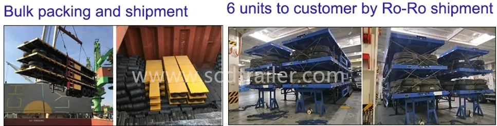 Chinese 45FT Flatbed Container Semi Trailer 45ton