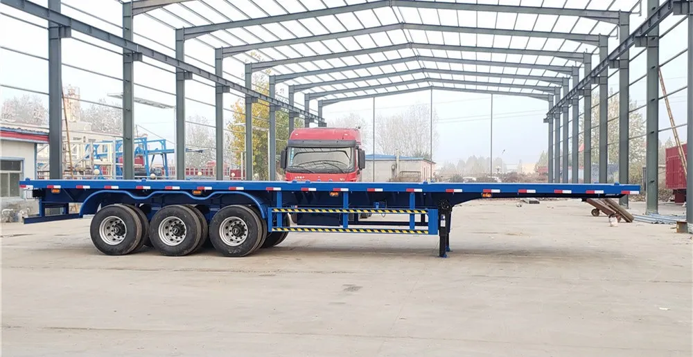 Chinese 45FT Flatbed Container Semi Trailer 45ton