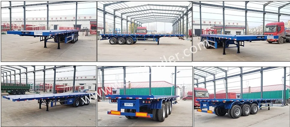 Chinese 45FT Flatbed Container Semi Trailer 45ton