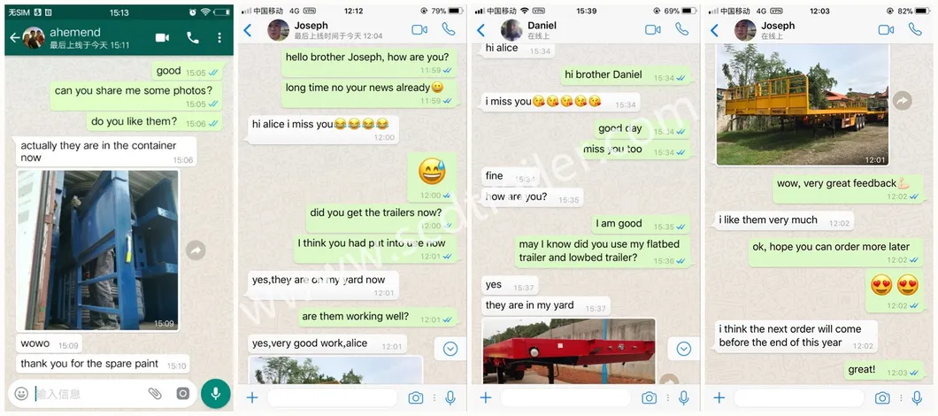 Chinese 45FT Flatbed Container Semi Trailer 45ton