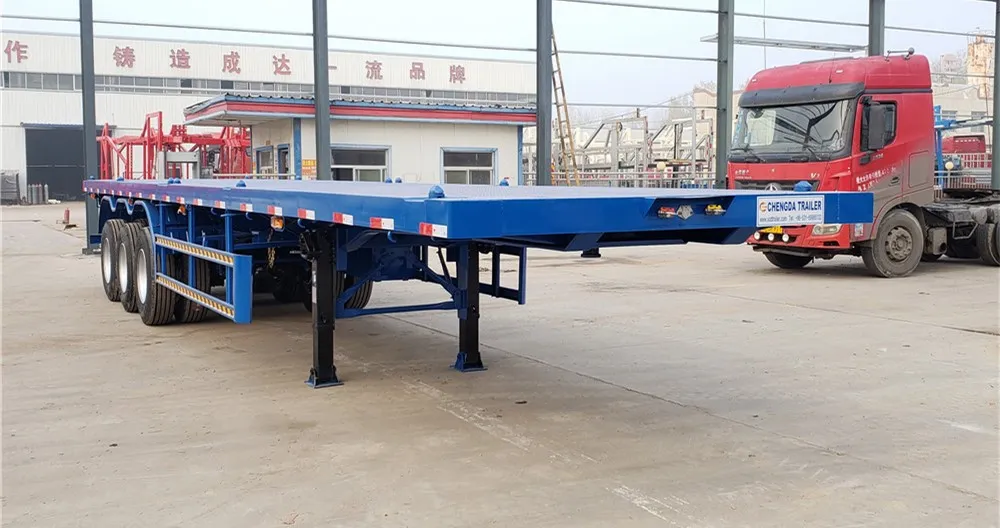 Chinese 45FT Flatbed Container Semi Trailer 45ton