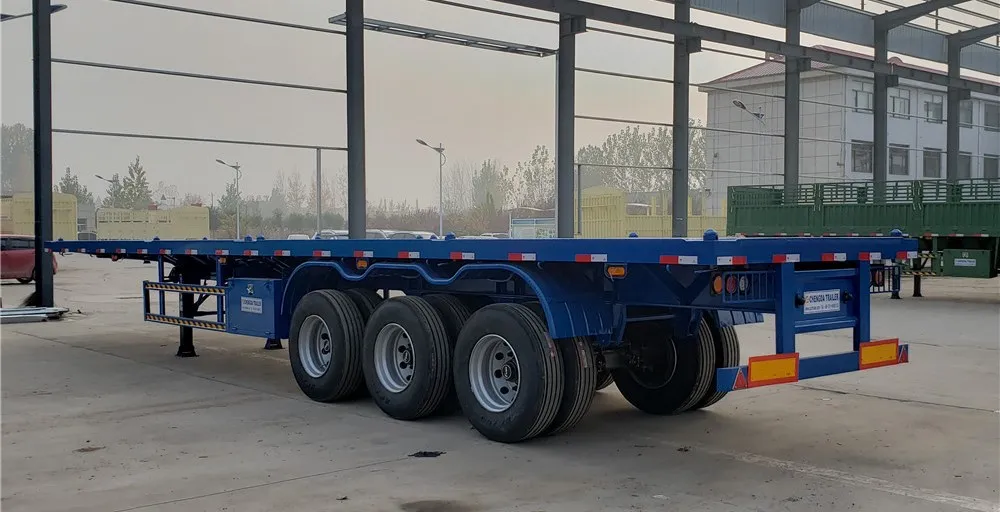 Chinese 45FT Flatbed Container Semi Trailer 45ton
