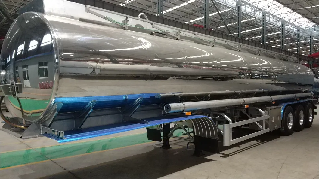 Chinese Aluminum Alloy 60000 Liters 3 Axle Fuel Tank Truck Semi Trailer