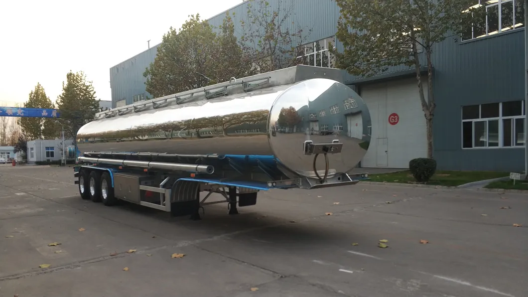 Chinese Aluminum Alloy 60000 Liters 3 Axle Fuel Tank Truck Semi Trailer