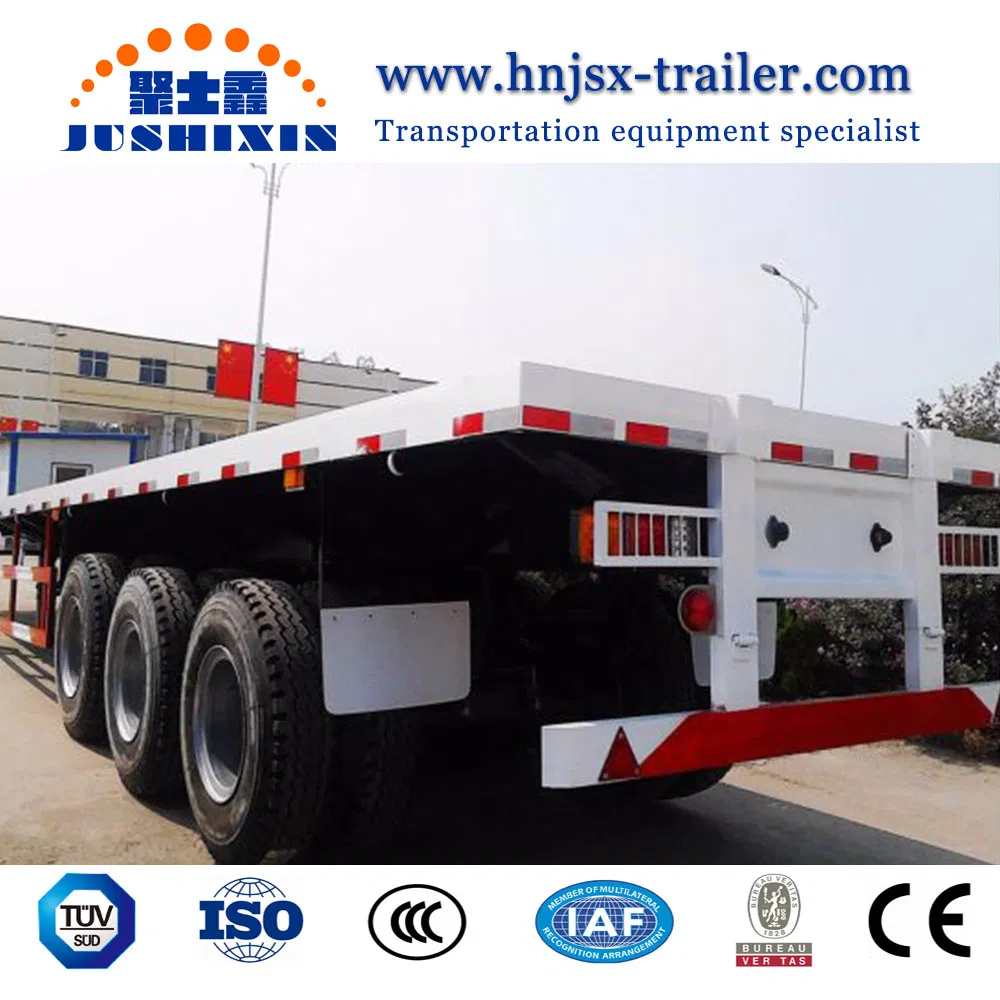 Chinese Factory Flat Bed Truck Tow Container Flatbed Semi Trailer