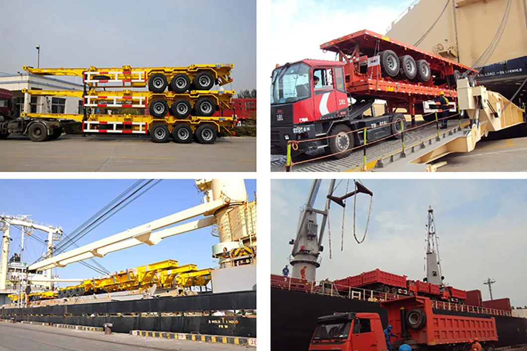 Chinese Factory Flat Bed Truck Tow Container Flatbed Semi Trailer