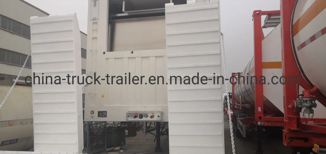 Cimc 3 Axles Low Bed Trailer 70 Tons Excavator Transport Trailer for Algeria