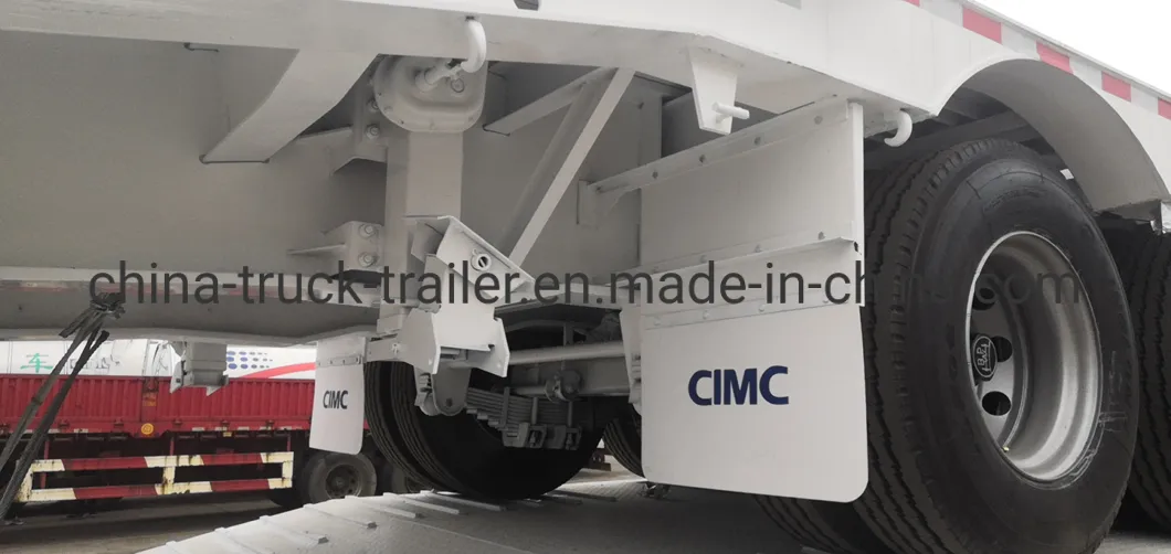 Cimc 3 Axles Low Bed Trailer 70 Tons Excavator Transport Trailer for Algeria