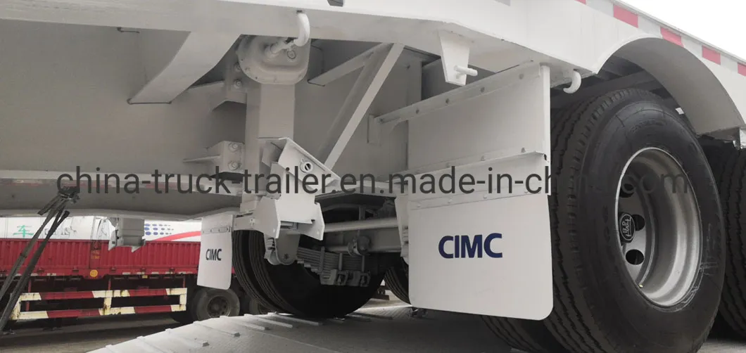 Cimc 3 Axles Low Bed Trailer 70 Tons Excavator Transport Trailer for Algeria