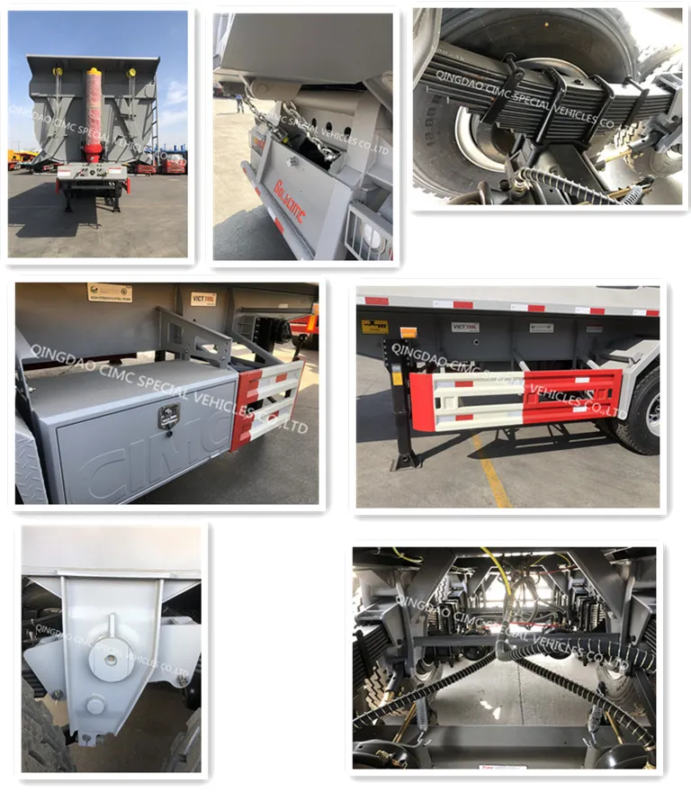 Cimc 35cbm U-Shape Tipper Dumper Truck Semi Trailer