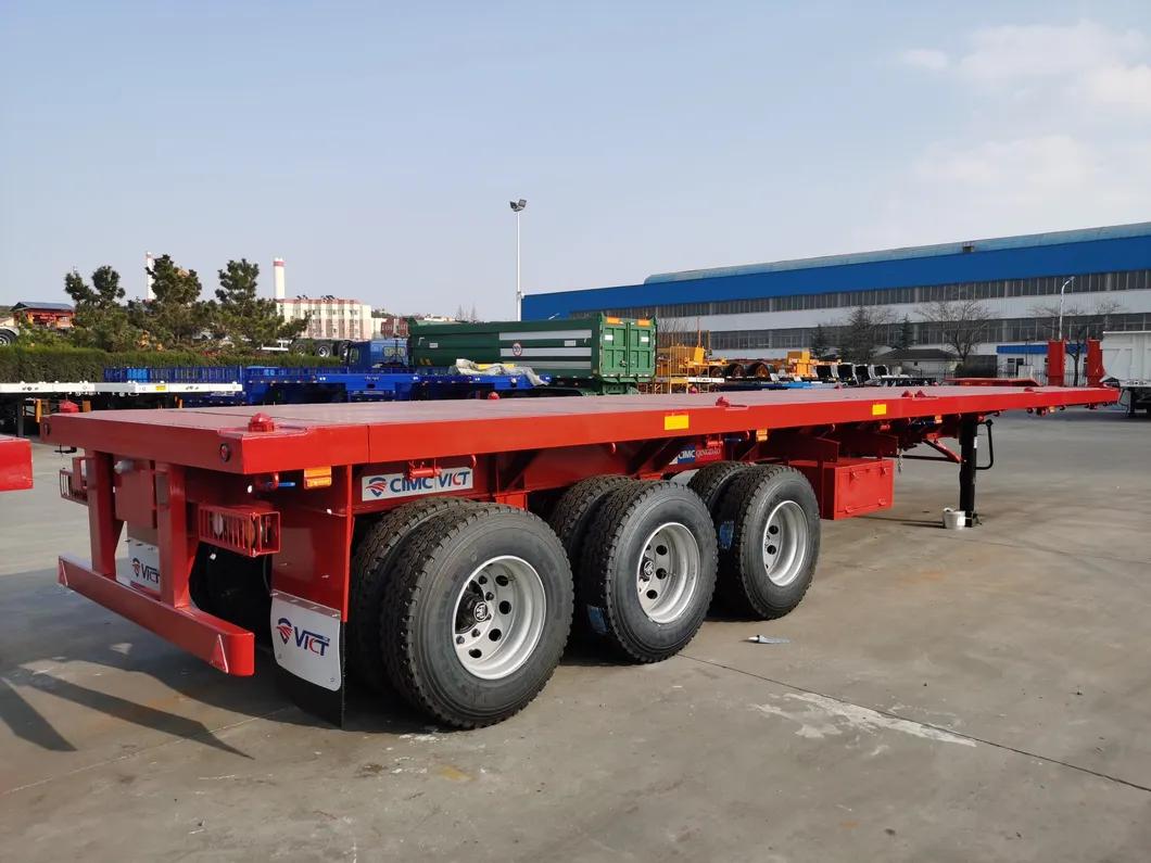 Cimc 40FT Flatbed Trailer with 3-Axle for East Africa
