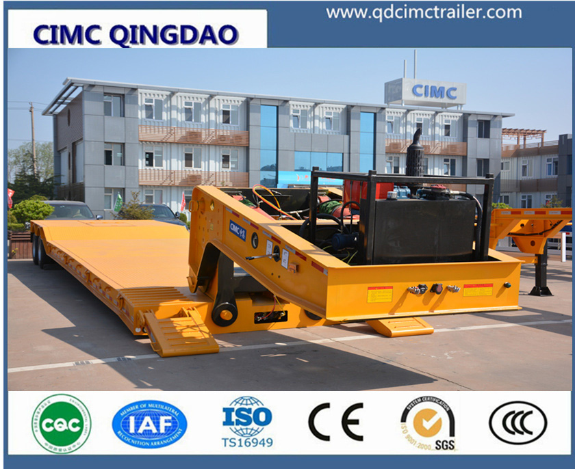 Cimc 80 Tons Front Loading Lowboy Trailer