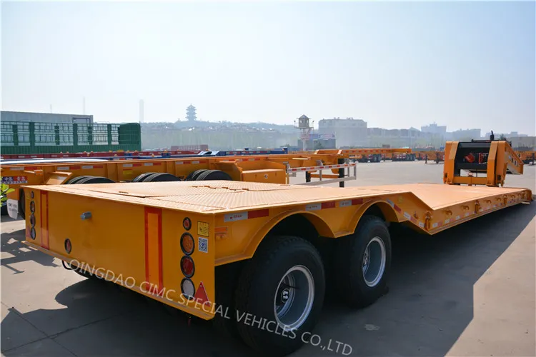 Cimc 80 Tons Front Loading Lowboy Trailer