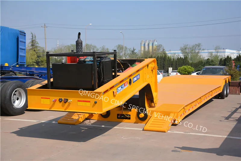 Cimc 80 Tons Front Loading Lowboy Trailer