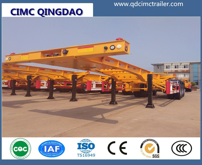 Cimc Competitive 40FT 3 Axle 45ton Container Semi Truck Trailer Chassis