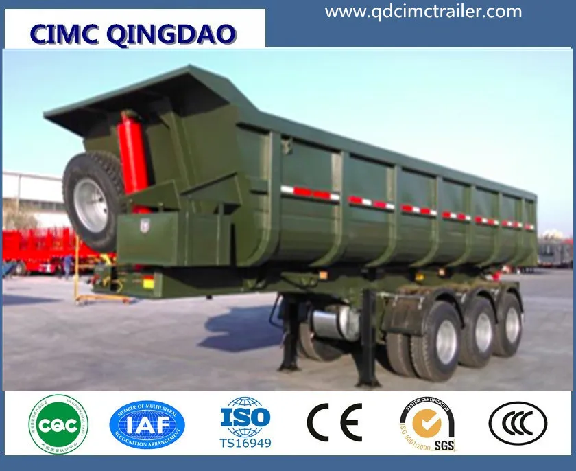 Cimc Three Axles 24cbm Dump Tipping Tipper Semi Truck Trailer Chassis