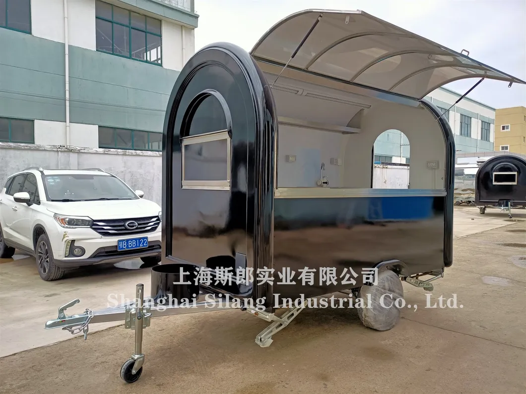 Classic Street Coffee Milk Tea Juice Drinks Trailer Cart Vending Caravan Mobile Kiosk Food Truck