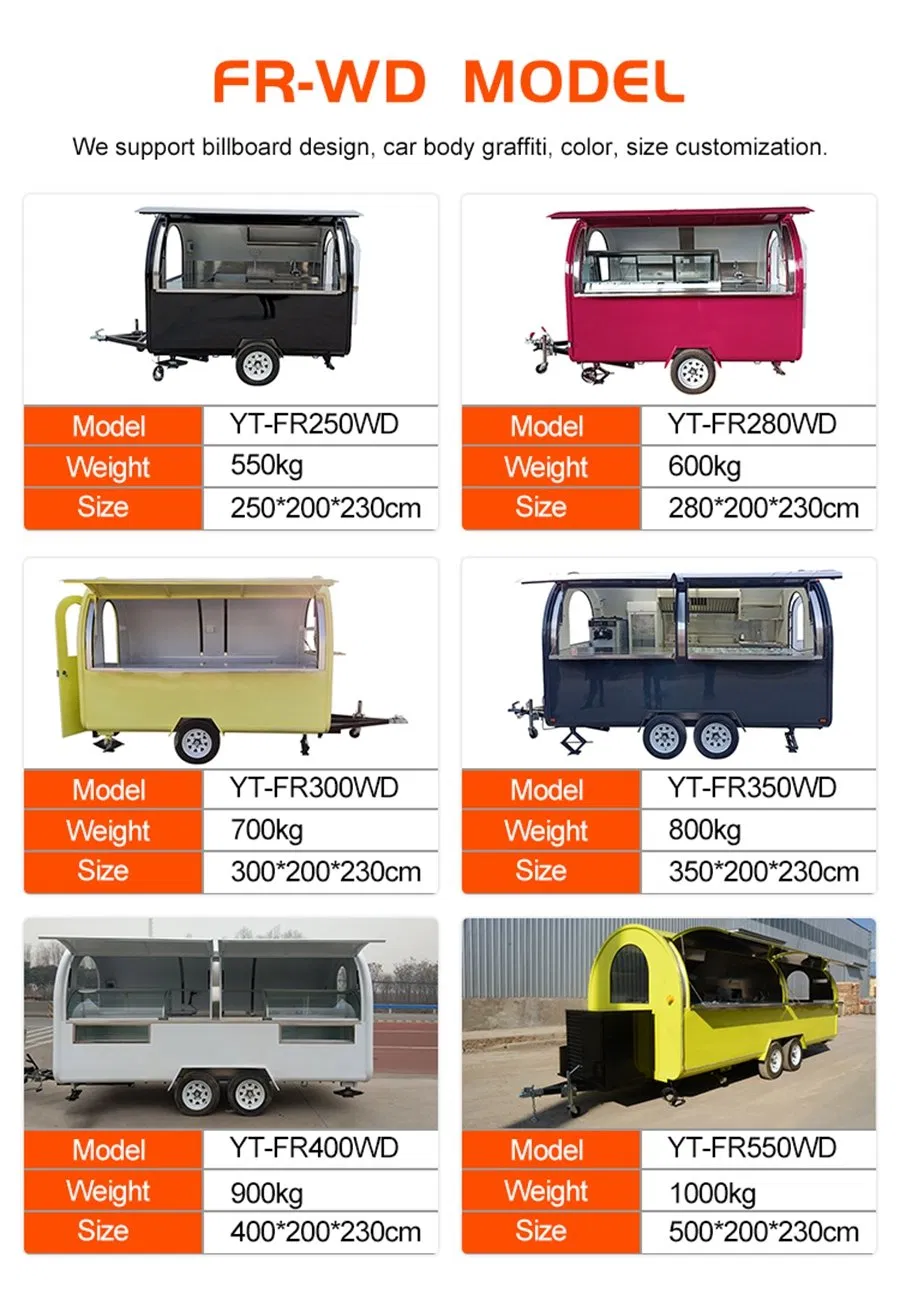 Concession Fast Food Cart Coffee Trailer for Sale