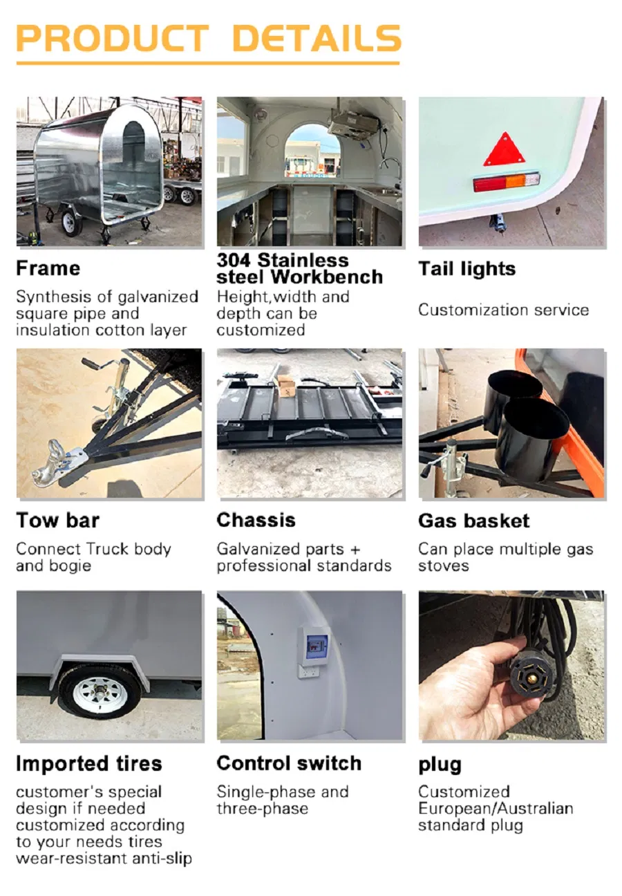 Concession Fast Food Cart Coffee Trailer for Sale