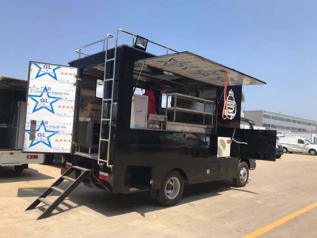 Custom Street Coffee with LED Lighting Vending Mobile Food Trailer Truck for Kuwait