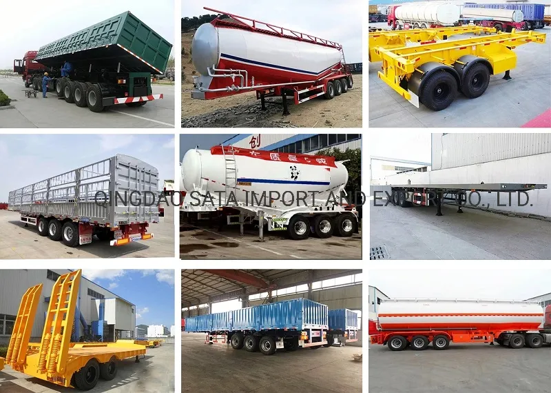 Customized Heavy Duty Transport 2/3/4 Axles Lowbed Truck Trailer for Sale