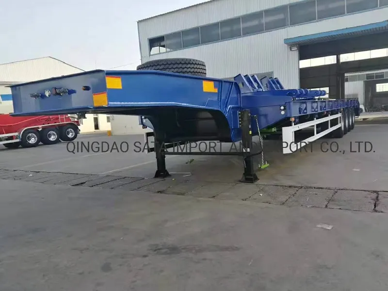 Customized Heavy Duty Transport 2/3/4 Axles Lowbed Truck Trailer for Sale