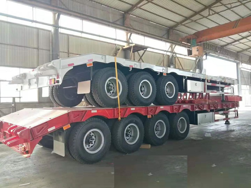 Customized Heavy Duty Transport 2/3/4 Axles Lowbed Truck Trailer for Sale